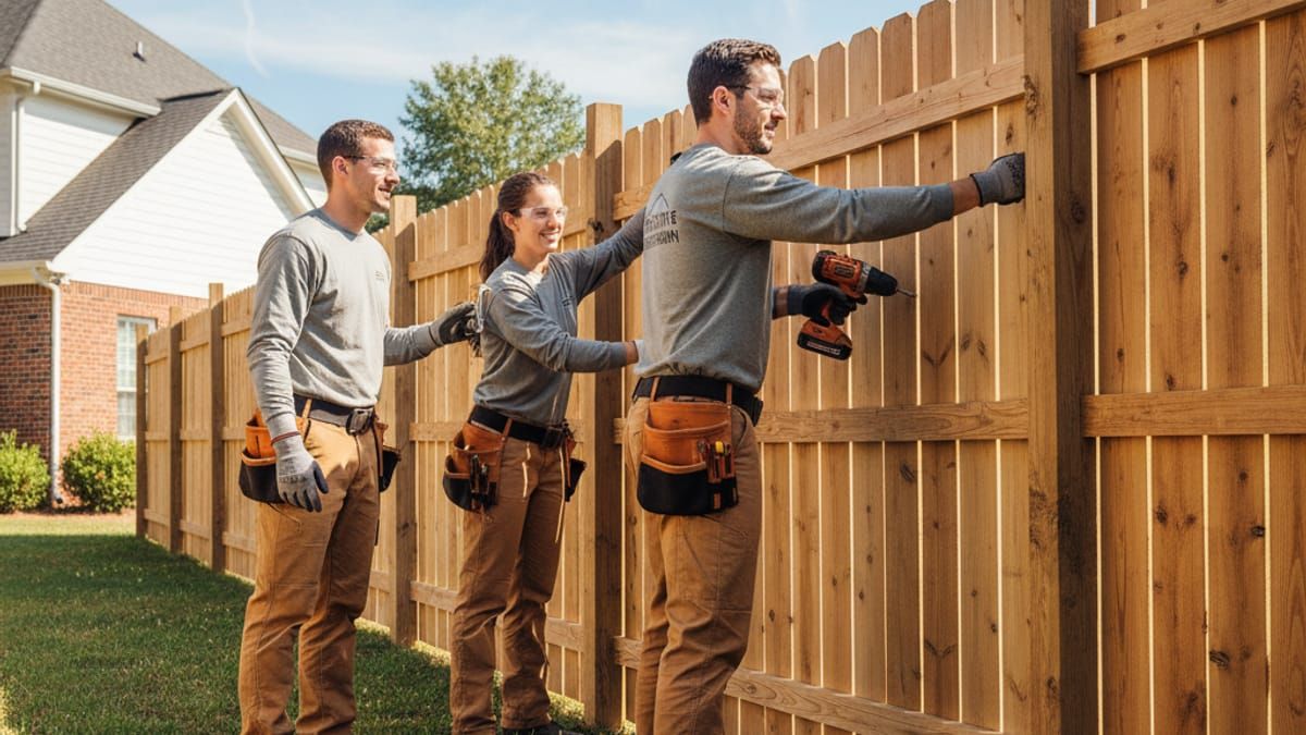 Fence Repair Charlotte team - professional fence contractors at work