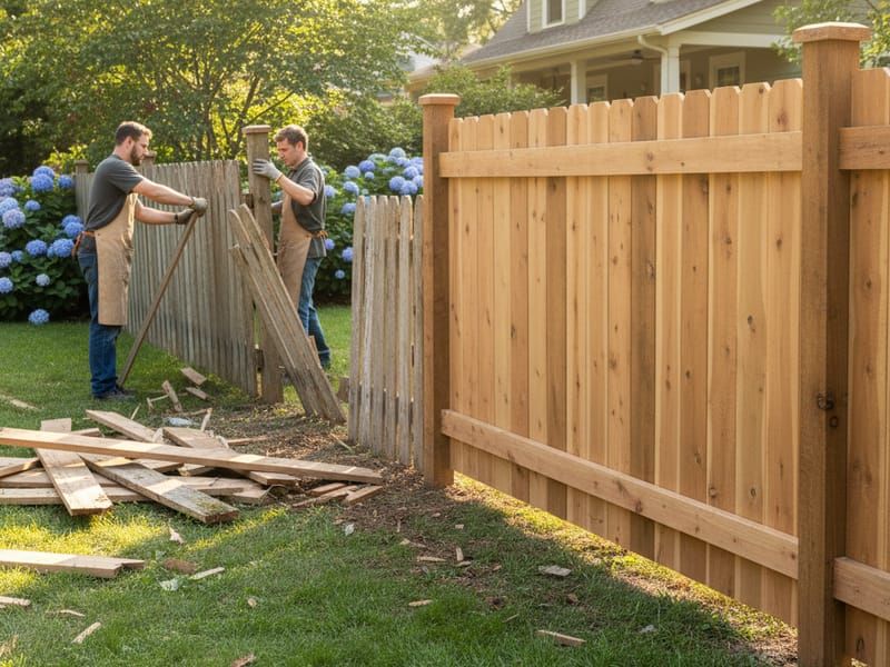 Professional fence replacement service in Charlotte